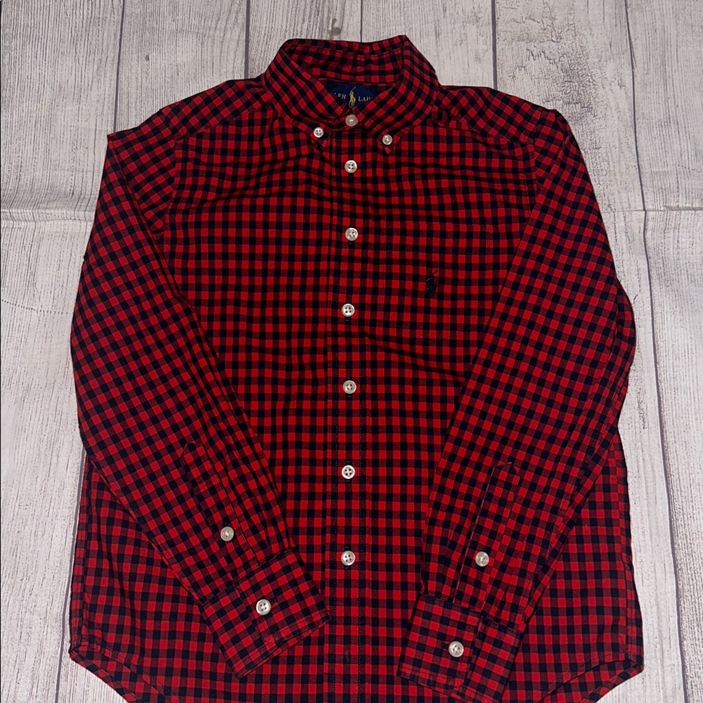 Ralph Lauren Red and Black Plaid Shirt